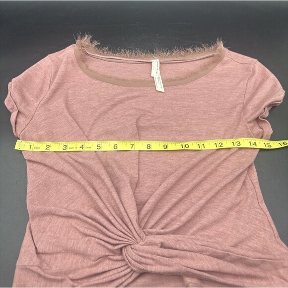 FP Movement Free People PINK Twist Front Short Sleeve T-shirt Sz XS - Picture 8 of 10